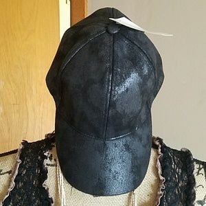 Black metallic rustic cap